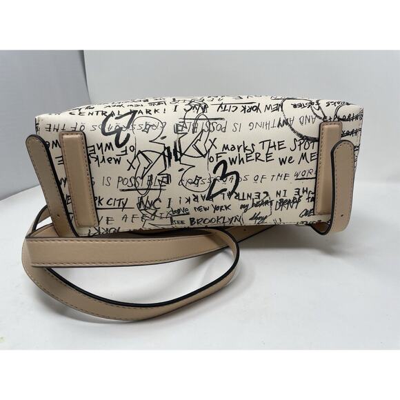 DKNY TILLY Graffiti Fold Over Multicolor Urban NYC Backpack Tote Purse FLAWED - Picture 6 of 9